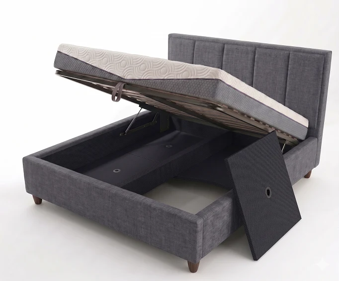 Кровать для спальни STENLI Modern, ткань VELLUTO 16, 160×200 см. 3