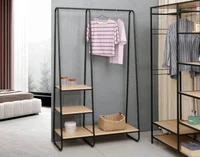 Cuier Hampton 110x40x170H Stejar/Black 2