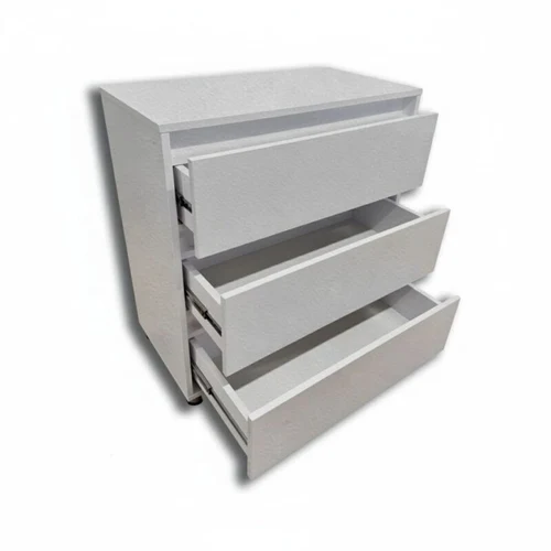Comoda 3S/FI/FM gri minimalistă cu 3 sertare – fără mânere