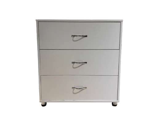 Comodă albă cu 3 sertare – model compact cu soft-close, 8681SM 3S/FI/ME/SOFT