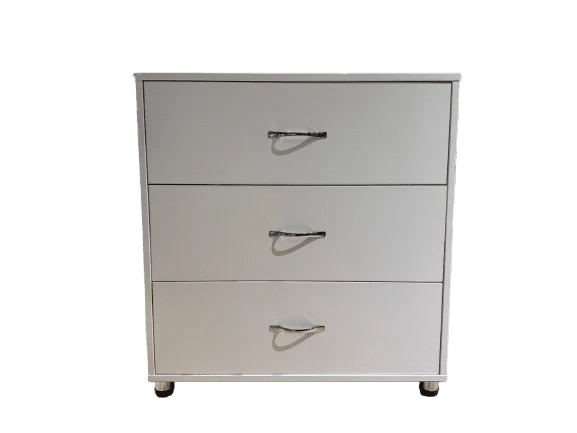 Comodă albă cu 3 sertare – model compact cu soft-close, 8681SM 3S/FI/ME/SOFT 4