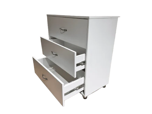 Comodă albă cu 3 sertare – model compact cu soft-close, 8681SM 3S/FI/ME/SOFT