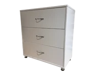 Comodă albă cu 3 sertare – model compact cu soft-close, 8681SM 3S/FI/ME/SOFT 3