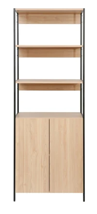 Raft Lanta L 63x41x176H Stejar/Black 2