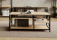 Masa Cafea Larson 100x30x80H Stejar/Black 2