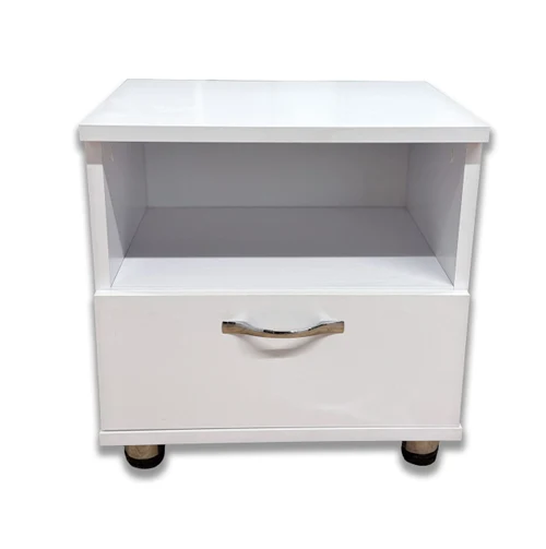 Noptieră Albă cu Sertar și Raft – 8681SM ME