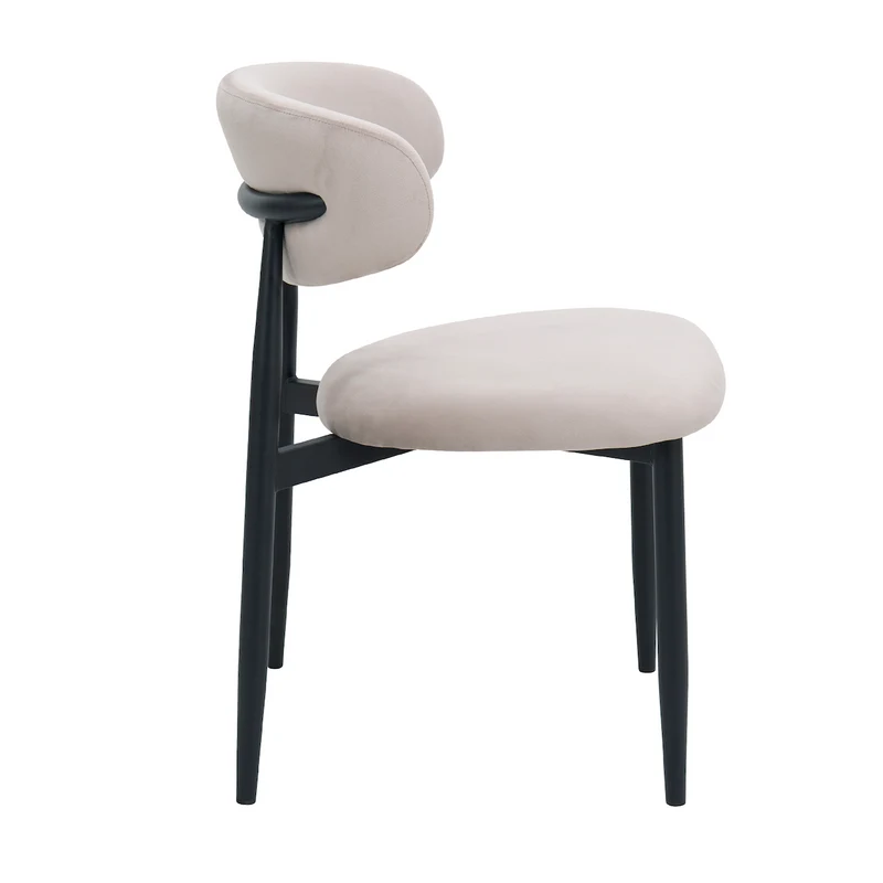 Scaun Meridian Catifea Beige (HLR7) + Black Legs 2