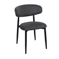 Scaun Meridian Catifea Grey (HLR21) + Black Legs