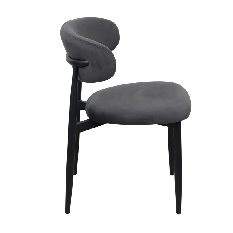 Scaun Meridian Catifea Grey (HLR21) + Black Legs 2