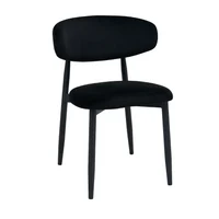 Стул Meridian Бархат Black (HLR66) + Black Legs