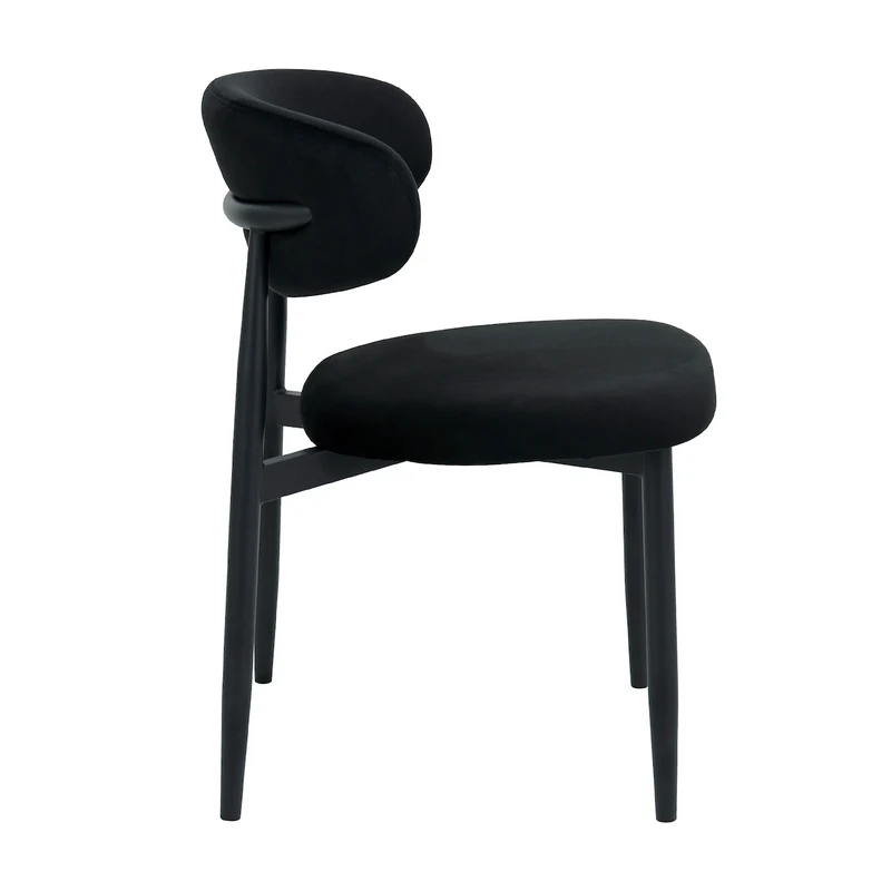 Стул Meridian Бархат Black (HLR66) + Black Legs 2