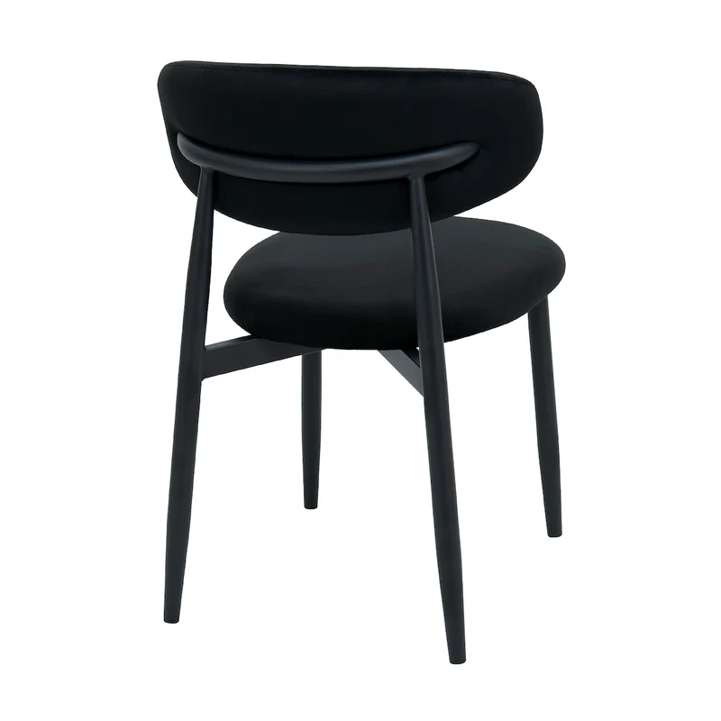 Стул Meridian Бархат Black (HLR66) + Black Legs 3