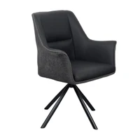 Scaun Blum Piele+Stofă Black