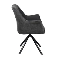 Scaun Blum Piele+Stofă Black 3