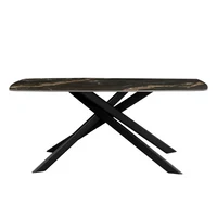 Стол Lunaria 180×90 Black (Black Gold Sand Ceramic) 2