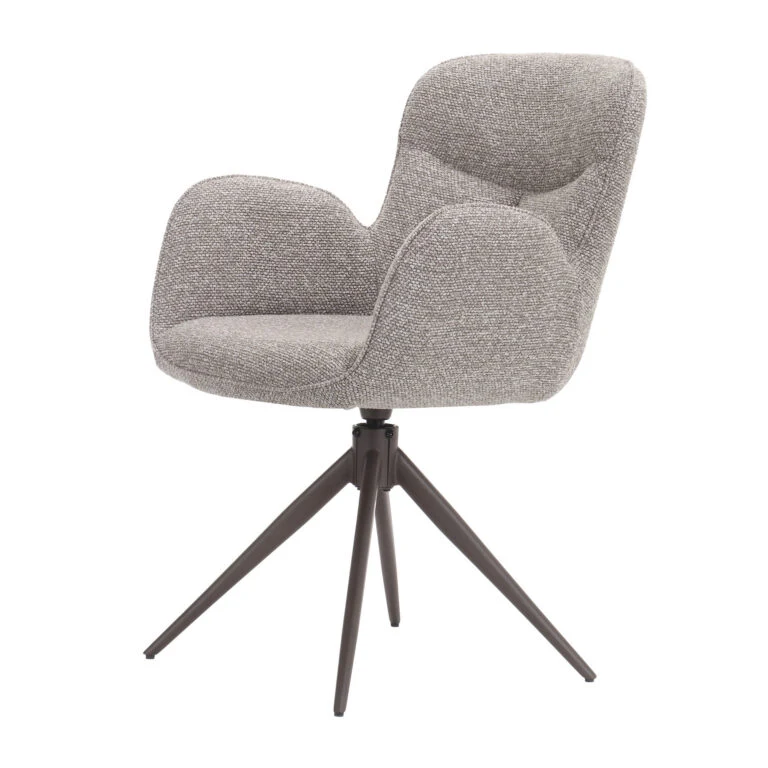 Scaun Rotativ Yannick MIH- D515 Grey (Royal Boucle Mushroom) 4