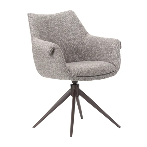Scaun Rotativ Mavia MIH-D510B Grey (Royal Boucle Mushroom)