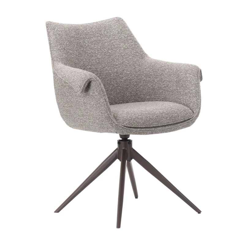 Scaun Rotativ Mavia MIH-D510B Grey (Royal Boucle Mushroom) 2