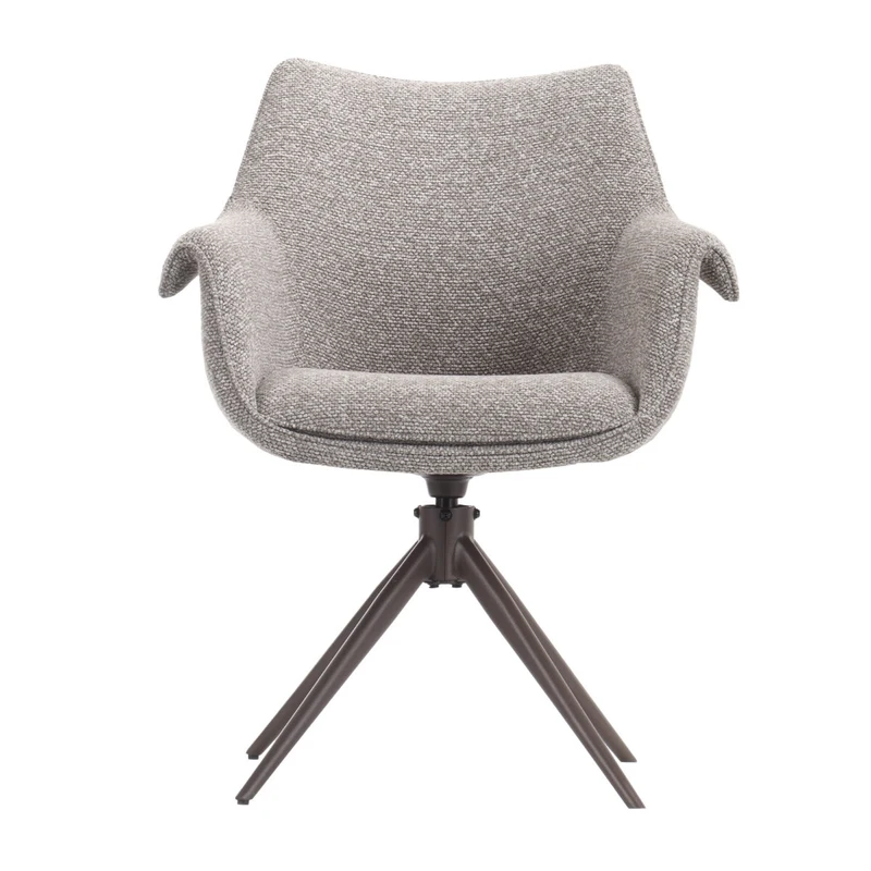 Scaun Rotativ Mavia MIH-D510B Grey (Royal Boucle Mushroom) 3