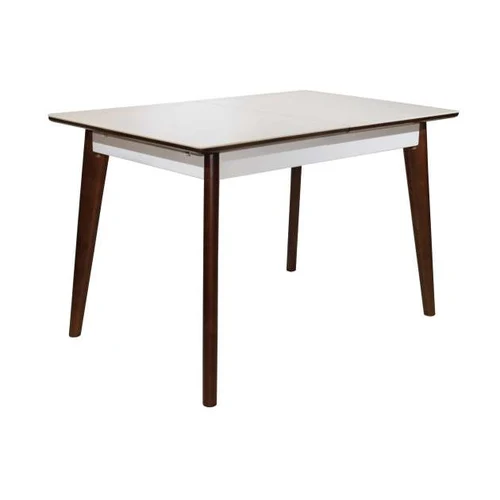 Раскладной стол MG-A05~White glass Brown Legs